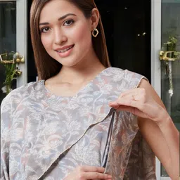 True Shape Embellished Cape Sleeve Maternity Maxi Dress image 5