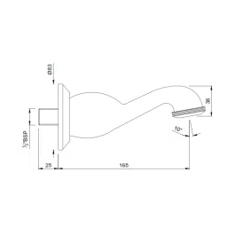 Jaquar Queen's Bath Tub Spout - SPJ-CHR-7429 image 2