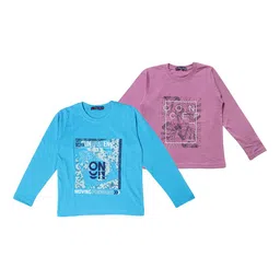 NeuVin Kids Pack Of 2 Typography Printed T-shirts-picture-14