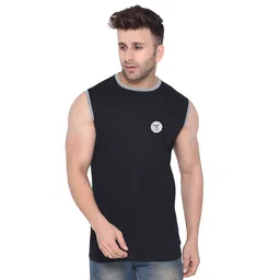 BEYOU FASHION Men Sleeveless Cotton Slim Fit T-shirt-picture-40