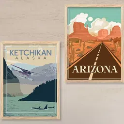 walllane Travel Wall Art With Frame Home Decor Wall Painting For Living Room Office Bedroom-picture-27