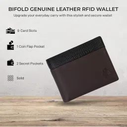 Red Tape Men Brown Leather Solid Wallet image 2