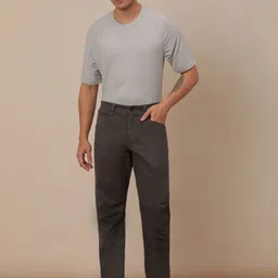 Wrangler ATG Men's Straight Grey Moisture Wicking Low-Rise Trousers image 4