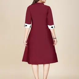 Moda Rapido Selection Of 2 Band Collar Three Quarter Sleeves A-Line Kurta image 4