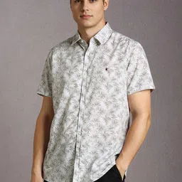 Louis Philippe Sport Printed Spread Collar Slim Fit Cotton Shirt-picture-27