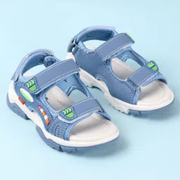 Cute Walk by Babyhug Velcro Closure Sandals With Applique - Blue image 2