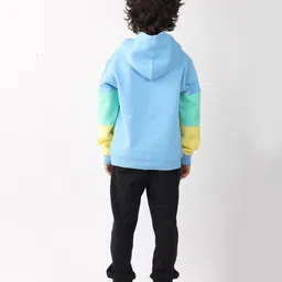 Anthrilo Fleece Knit Full Sleeves Cut & Sew Winter Hoodie & Joggers Set - Yellow Green & Black image 3