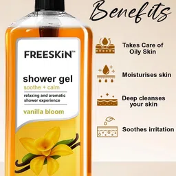 Freeskin Vanilla Bloom Shower Gel Nourishing & Moisturizing - 750 ml image 4