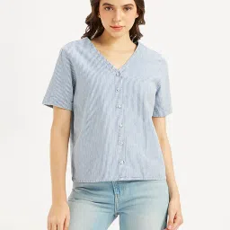levi's Women's Striped Regular Fit Shirt image 2
