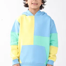 Anthrilo Fleece Knit Full Sleeves Cut & Sew Winter Hoodie & Joggers Set - Yellow Green & Black image 5