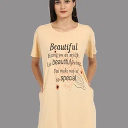 DDASPRATION Women Typography Printed Oversized Cotton T-shirt-picture-14
