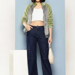 Aarika Girls Colourblocked Woollen Lightweight Bomber Jacket-picture-12