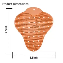 Zureni Urinal Pot Mat Anti-Splash Deodorizer Spatter Orange Fragrance For Bathroom and Restroom, ZU-USF-010RP (Pack of10) image 5