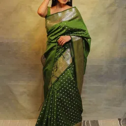 Snofi Creation Woven Design Zari Pure Silk Handloom Kanjeevaram Saree-picture-24