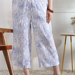 HERE&NOW Women Striped Wrinkle Free Trousers-picture-18