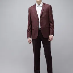 Van Heusen Slim Fit Checked Single-Breasted Formal Blazers image 4