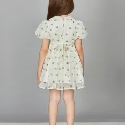 Peppermint Kids Cream Floral Print Dress image 2