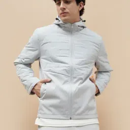 Kappa Grey Regular Fit Quilted Hooded Jacket-picture-32