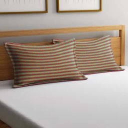 NEUDIS Green & Red Cotton 180 TC Pillow Covers - Set of 2-picture-20