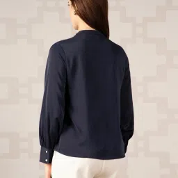 Van Heusen Navy Polyester Lace Shirt image 2