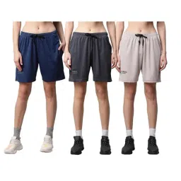 Vimal Jonney Multicolor Logo Sports Shorts (Pack of 3)-image-92