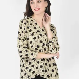Crimsoune Club Beige Polka Dot Shirt-image-43