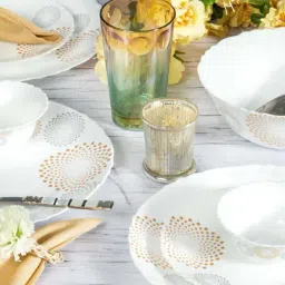 Cello Imperial Multicolor Glass Dinner Set-image-7