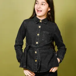 LilPicks Kids Black Solid Full Sleeves Jacket-image-23