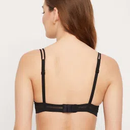 Clovia Black Polka Dots T-Shirt Bra image 2