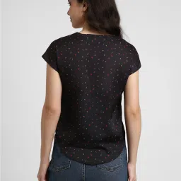 Forever 21 Black Printed Top image 2