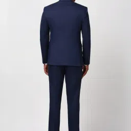 Peter England Elite Navy Slim Fit Self Pattern Three Piece Suit image 2