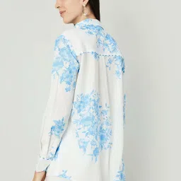 Melange by Lifestyle Blue Cotton Printed Shirt image 2