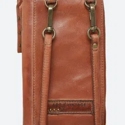 Art N Vintage Maria Cognac Leather Textured  Zip Around Wallet for Women image 2