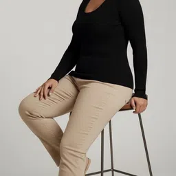 DELAN Women Ribbed Woollen Pullover image 5