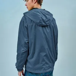Bewakoof Air Force Blue Relaxed Fit Hooded Jacket image 2