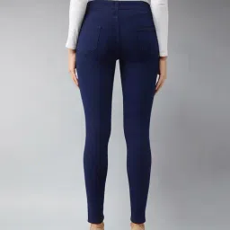 DOLCE CRUDO Navy Skinny Fit Jeans image 2
