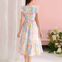 Bolly Lounge Girls Multicolor Floral Dress image 2