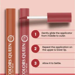 Colors Queen All Day Wear Liquid Lipstick Extra Chilly - 12 gm image 5