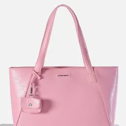 Allen Solly Pink Textured Medium Tote Handbag image 2