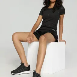 Puma Black Self Pattern Sports T-Shirt image 4