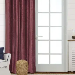 Saral Home Mauve 4x9 ft. Reversible Satin & Velvet Blackout Curtain Pack of 1-picture-12
