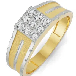 EMORI Yellow Gold Dewy Quad Diamond Band for Men image 2