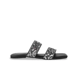 Mochi Women Printed Open Toe Flats image 4