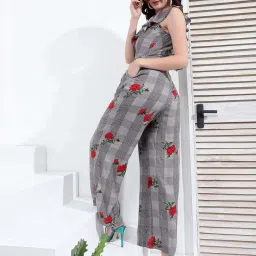 KASSUALLY Grey Printed Jumpsuit image 2