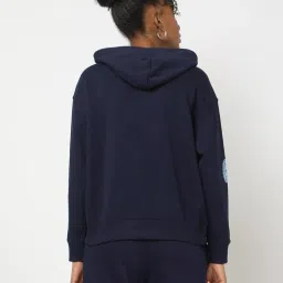 GAP Navy Blue Regular Fit Graphic Hooded Sweatshirt image 2