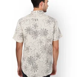 celio celio* Off White Regular Fit Printed Shirt image 2