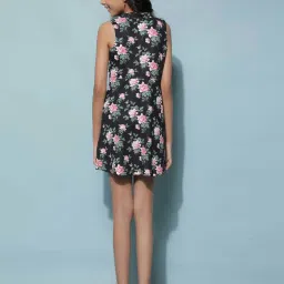 Crimsoune Club Girls Black Floral Dress image 2
