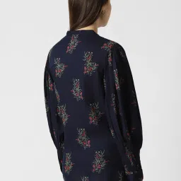 Van Heusen Navy Printed Top image 2