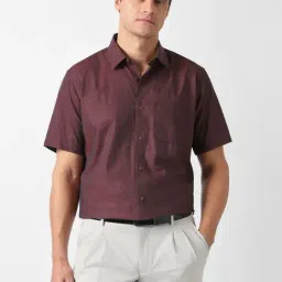 Van Heusen Maroon Regular Fit Shirt-picture-15