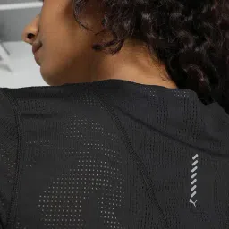 Puma Black Self Pattern Sports T-Shirt image 5